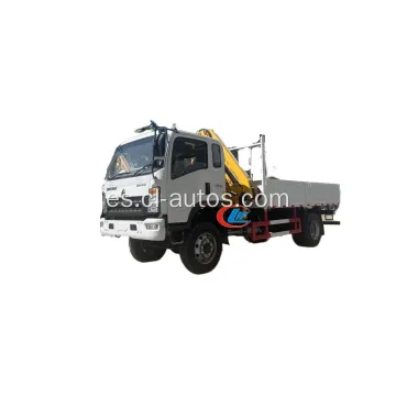 Sinotruk Howo Off Road Cargo Truck 4x4 con 6ton Knuckle Crane
